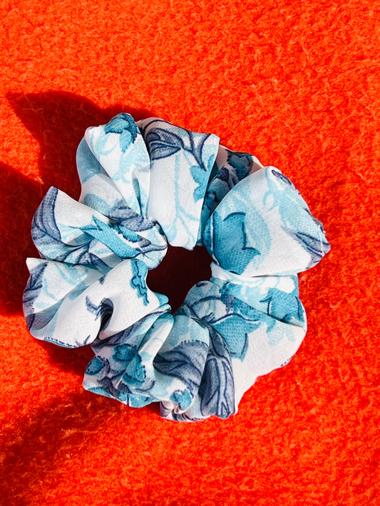 Blue Bliss Georgette Delight Scrunchie